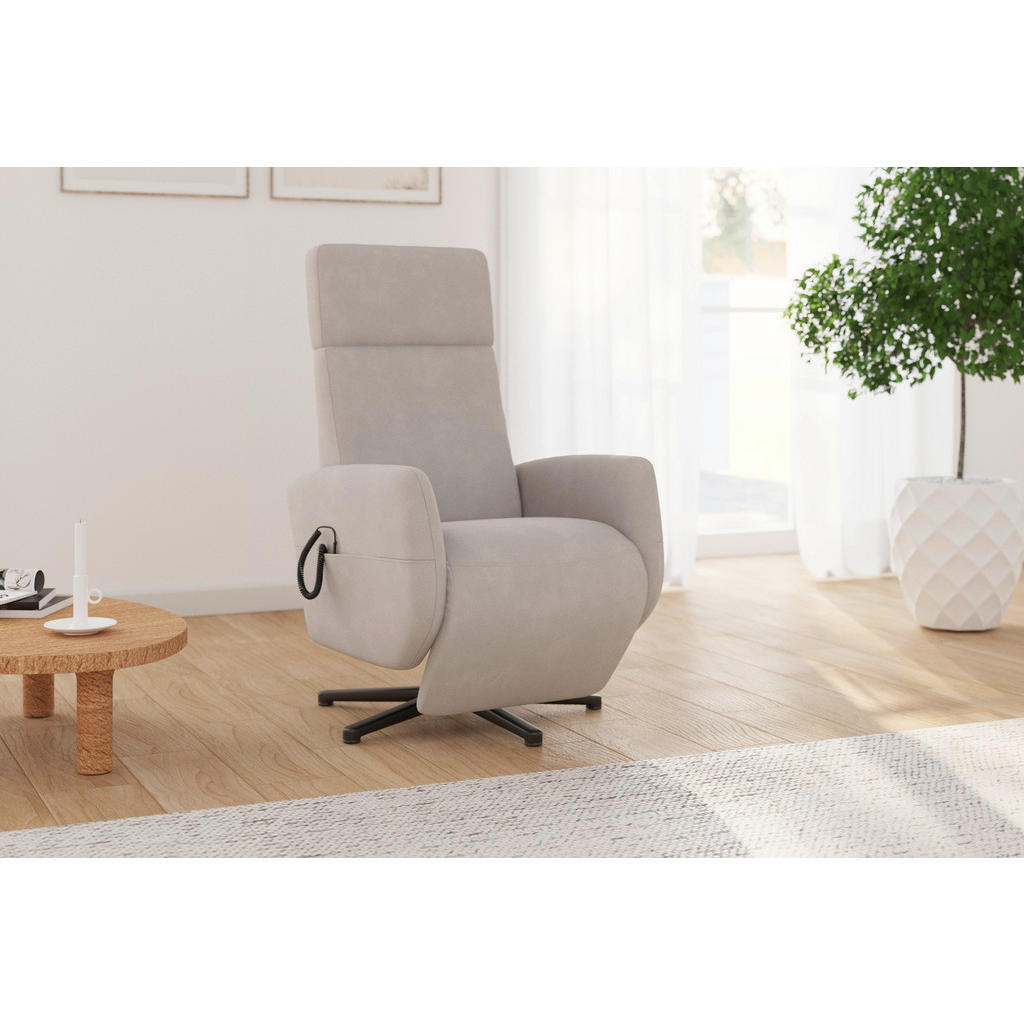 Sit & More RELAXAČNÉ KRESLO, textil, sivobéžová