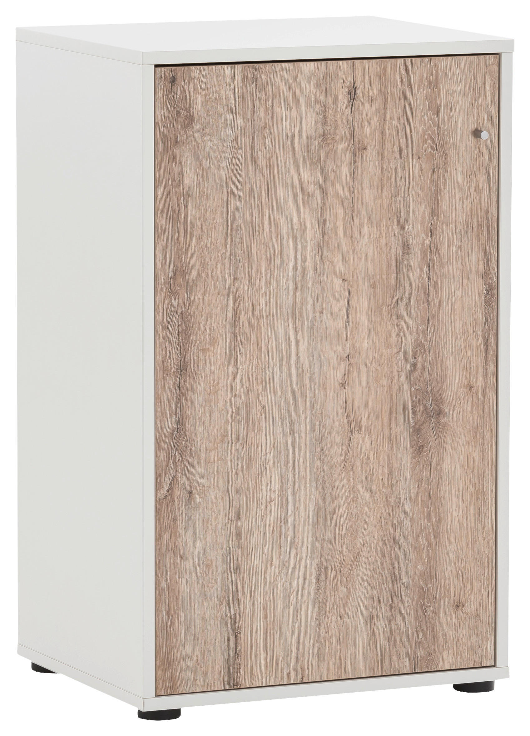 AKTENSCHRANK Weiß, Wildeiche - Wildeiche/Weiß, MODERN, Holzwerkstoff (50,9/83,6/41cm) - MID.YOU