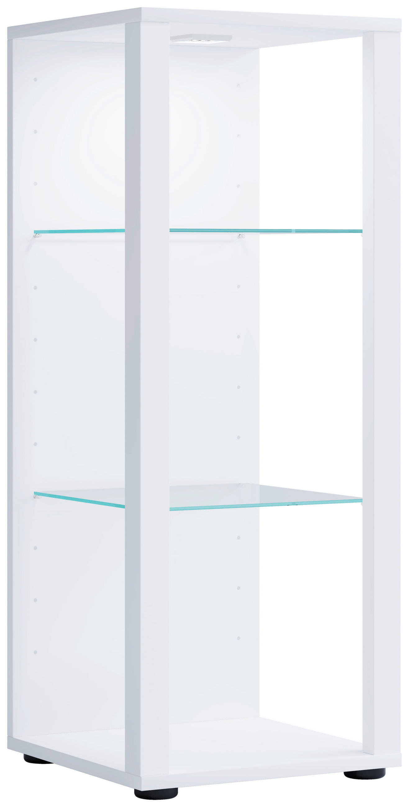 VITRINE  in Weiß  - Schwarz/Weiß, MODERN, Glas/Holzwerkstoff (35/90/35cm) - MID.YOU