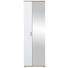 GARDEROBENSCHRANK foliert, lackiert, matt Eichefarben, Weiß - Chromfarben/Eichefarben, KONVENTIONELL, Glas/Holzwerkstoff (70/219/57cm) - Xora