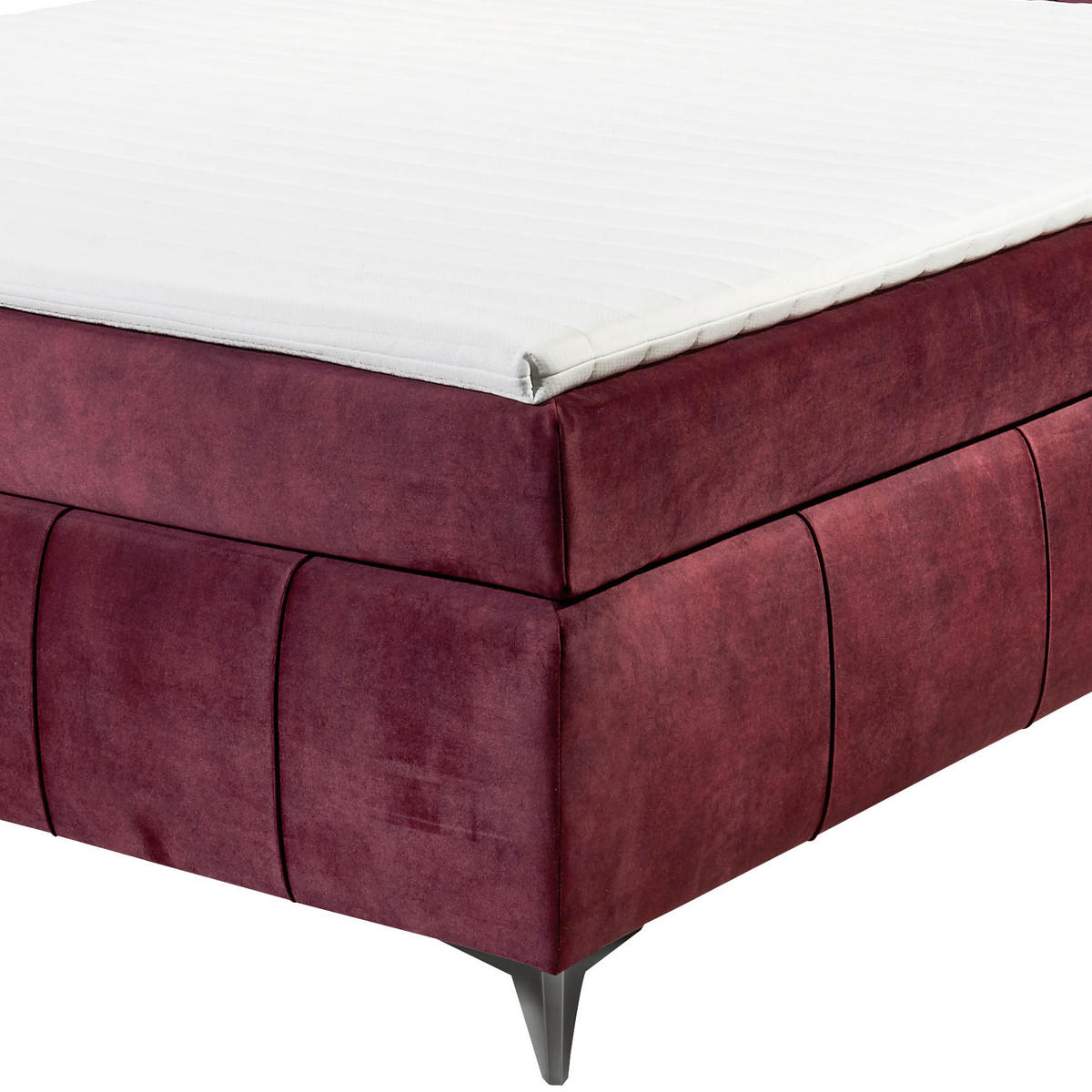 BOXSPRINGBETT 180/200 cm  in Lila  - Bordeaux/Lila, Basics, Holzwerkstoff/Kunststoff (180/200cm) - MID.YOU