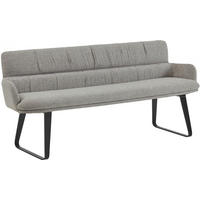 SITZBANK Metall, Textil Grau  - Schwarz/Grau, Design, Textil/Metall (200/86/68cm) - Valdera