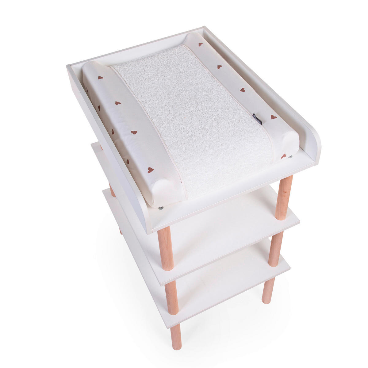 WICKELTISCH Weiß, Buchefarben  - Buchefarben/Weiß, KONVENTIONELL, Holz/Kunststoff (61/83/13cm) - Childhome