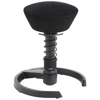 BÜROHOCKER Schwarz  - Schwarz, Basics, Textil/Metall (55/45,66/55cm) - Aeris