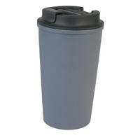 COFFEE-TO-GO-MUGG 0.4 l  - blå, Basics, plast/naturmaterial (9/16,3cm) - Homeware Profession.