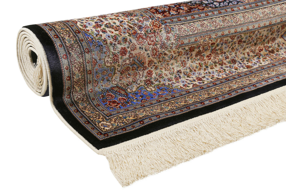 WEBTEPPICH 160/220 cm Täbriz Blau, Braun, Beige  - Blau/Beige, LIFESTYLE, Textil (160/220cm) - WECON HOME