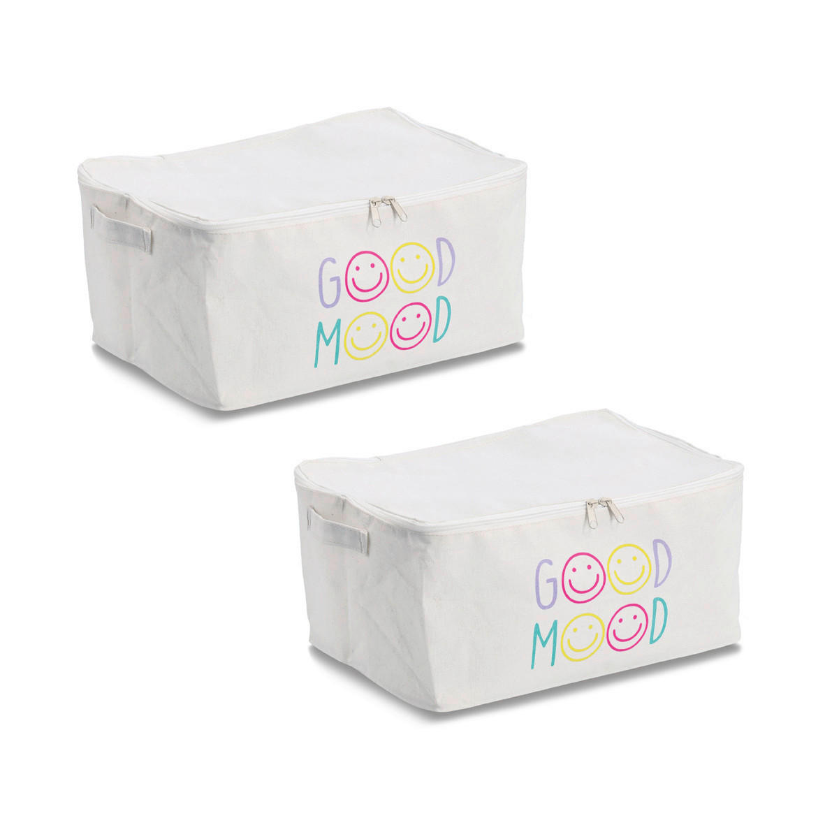 AUFBEWAHRUNGSBOX Good Mood  - Creme, Basics, Textil (39/29/18cm) - Zeller Present