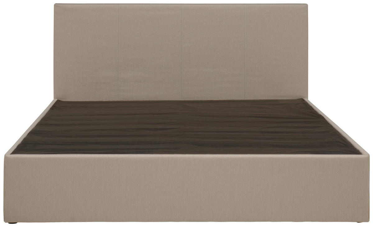 POSTELJA Z VZMETNICO 200 cm   x 200 cm  , tekstil peščene barve  - črna/peščene barve, Basics, umetna masa/tekstil (200/200cm) - P & B
