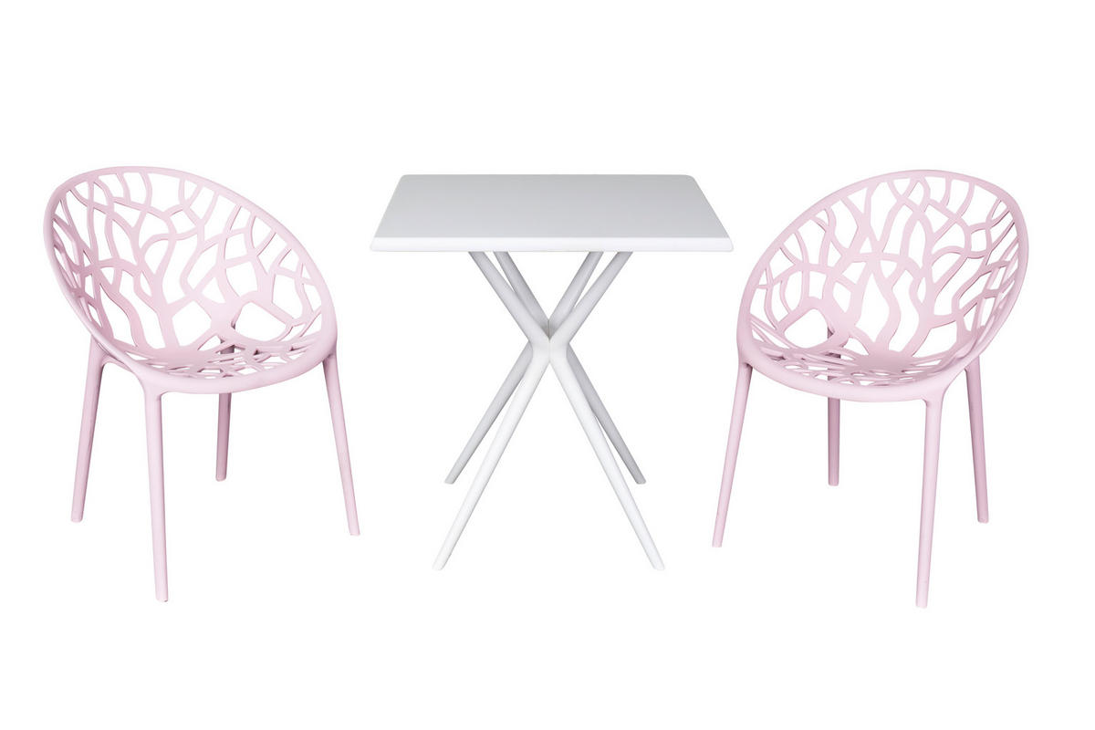 GARTENTISCH 70/70/74 cm Kunststoff quadratisch  - Weiß, Design, Kunststoff (70/70/74cm) - Ambia Garden