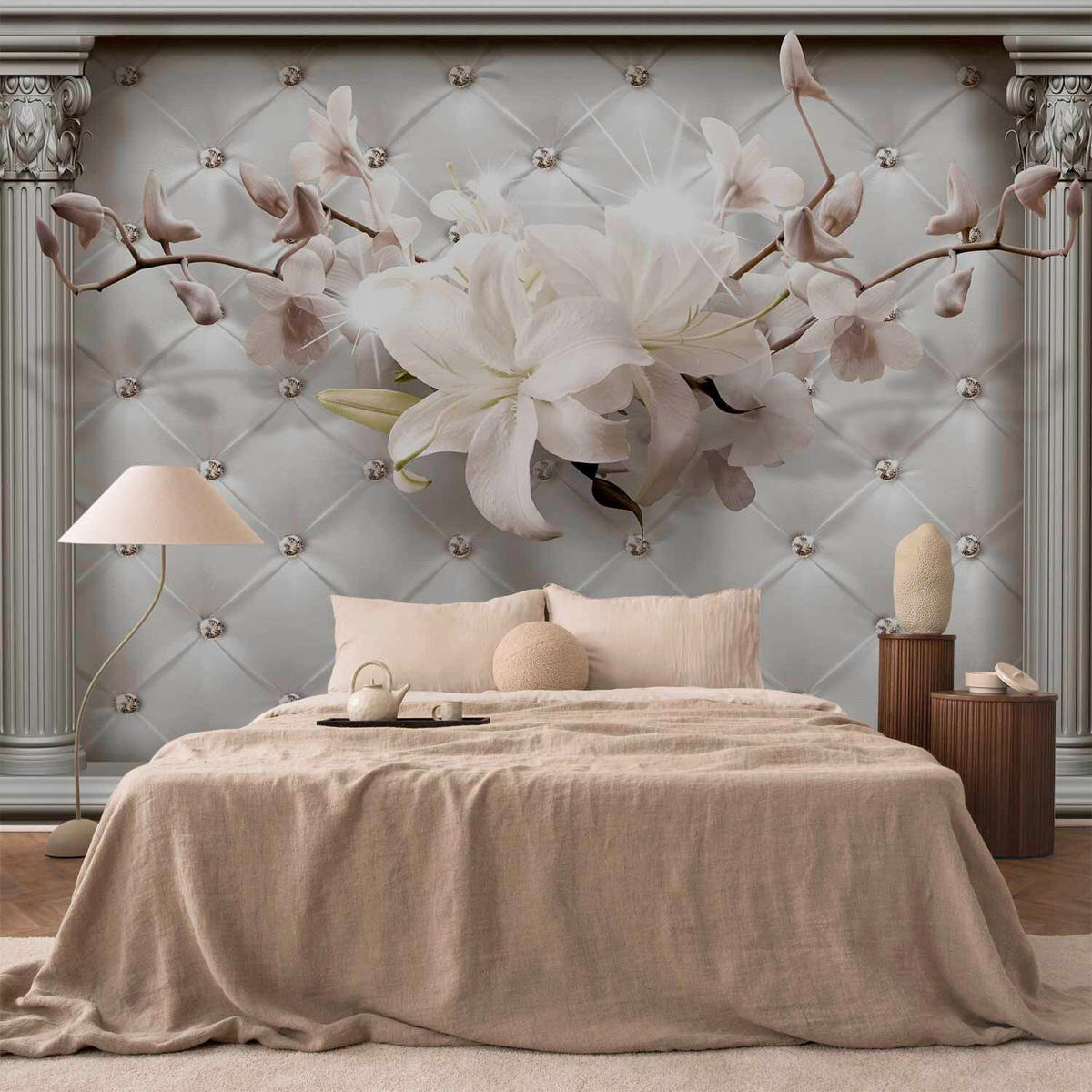 FOTOTAPETE  - Beige/Hellgrau, LIFESTYLE, Textil (250/175cm) - artgeist