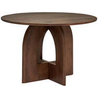 ESSTISCH 120/120/76 cm Echtholz  Holz rund Walnussfarben  - Walnussfarben, MODERN, Holz (120/120/76cm) - Livetastic