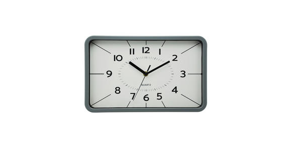 WANDUHR Grau  - Grau, Basics, Glas/Kunststoff (32,5/20,5cm) - Ambia Home