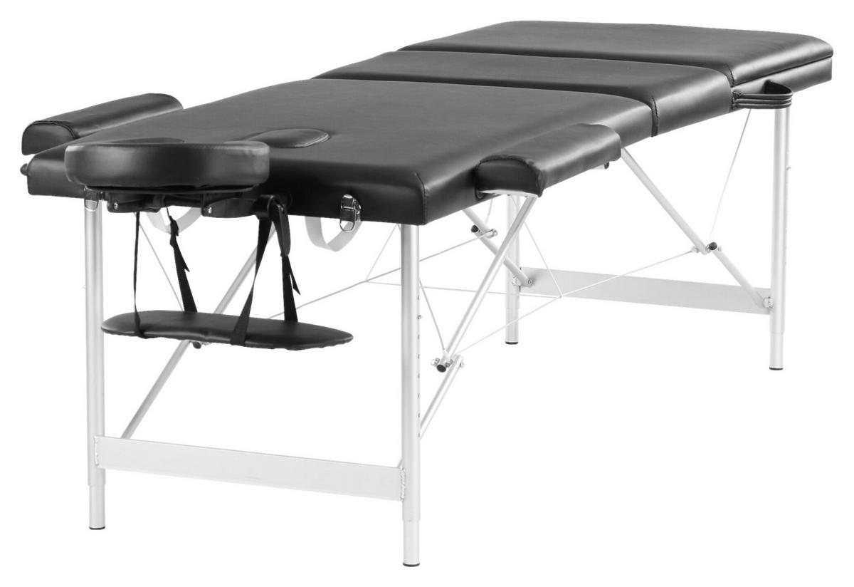 MASSAGETISCH MT50 - Schwarz, KONVENTIONELL, Kunststoff/Metall (186/68/82cm) - Atrigo