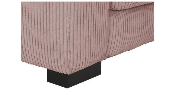 2,5-SITZER Cord Rosa  - Schwarz/Rosa, KONVENTIONELL, Holz/Textil (203/83/126cm) - Hom`in