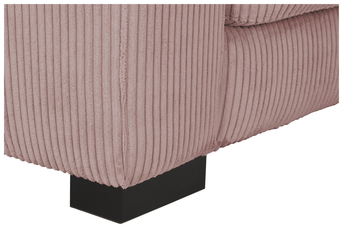 2,5-SITS SOFFA i manchester rosa  - svart/rosa, Klassisk, trä/textil (203/83/126cm) - MID.YOU