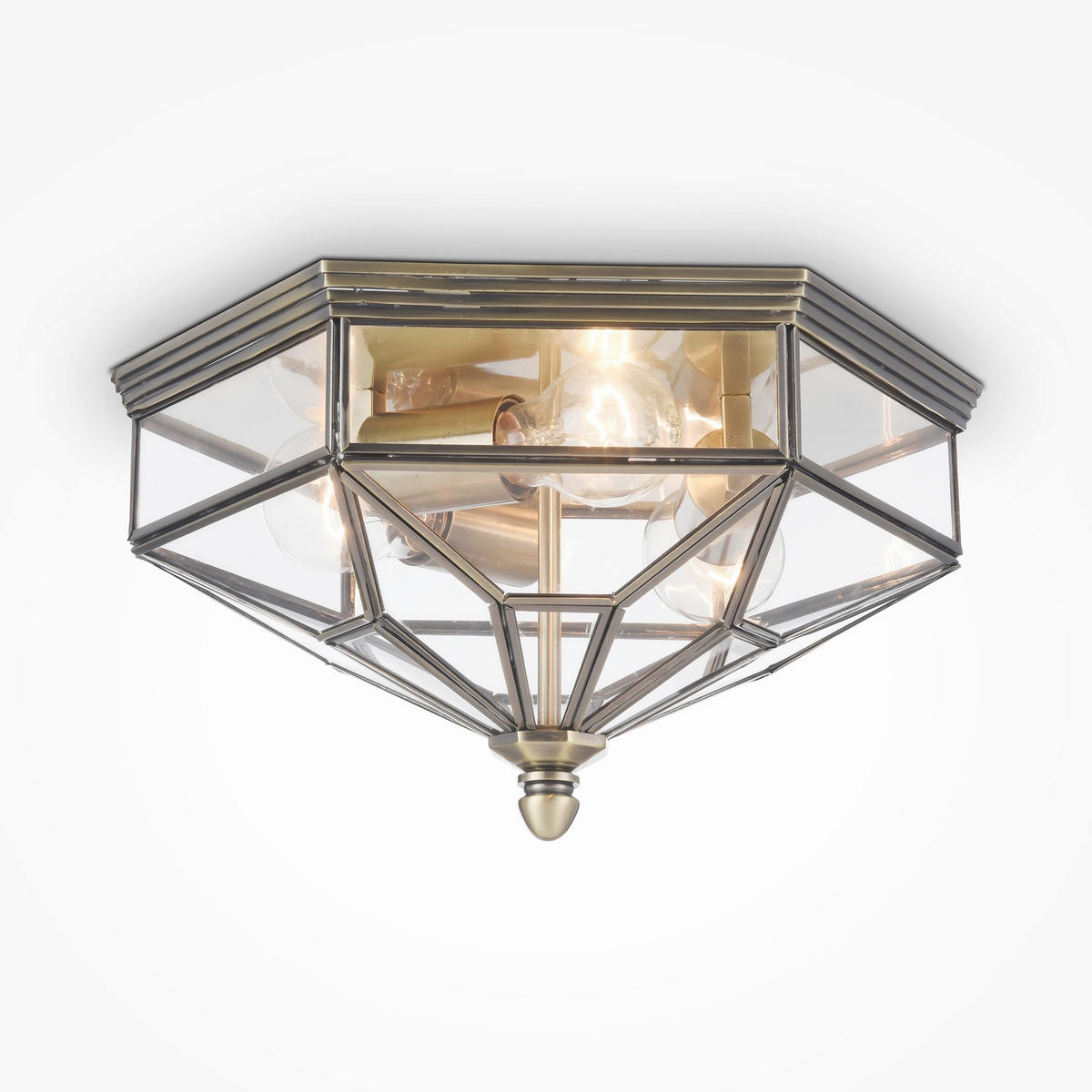 DECKENLEUCHTE     - Transparent/Bronzefarben, Trend, Metall (35.2/19.2cm) - MAYTONI