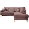 ECKSOFA in Struktur Rosa  - Naturfarben/Rosa, Konventionell, Holz/Textil (230/200cm) - P & B
