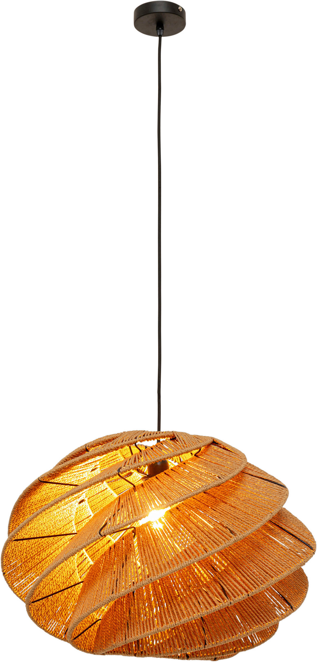 HÄNGELEUCHTE 55,5/36,5/55,5 cm   - LIFESTYLE, Naturmaterialien/Metall (55,5/36,5/55,5cm) - Kare-Design