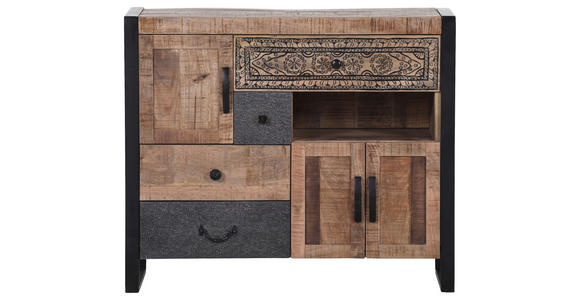 KOMMODE in 95/80/43 cm - Schwarz/Braun, Design, Holz/Holzwerkstoff (95/80/43cm) - Landscape