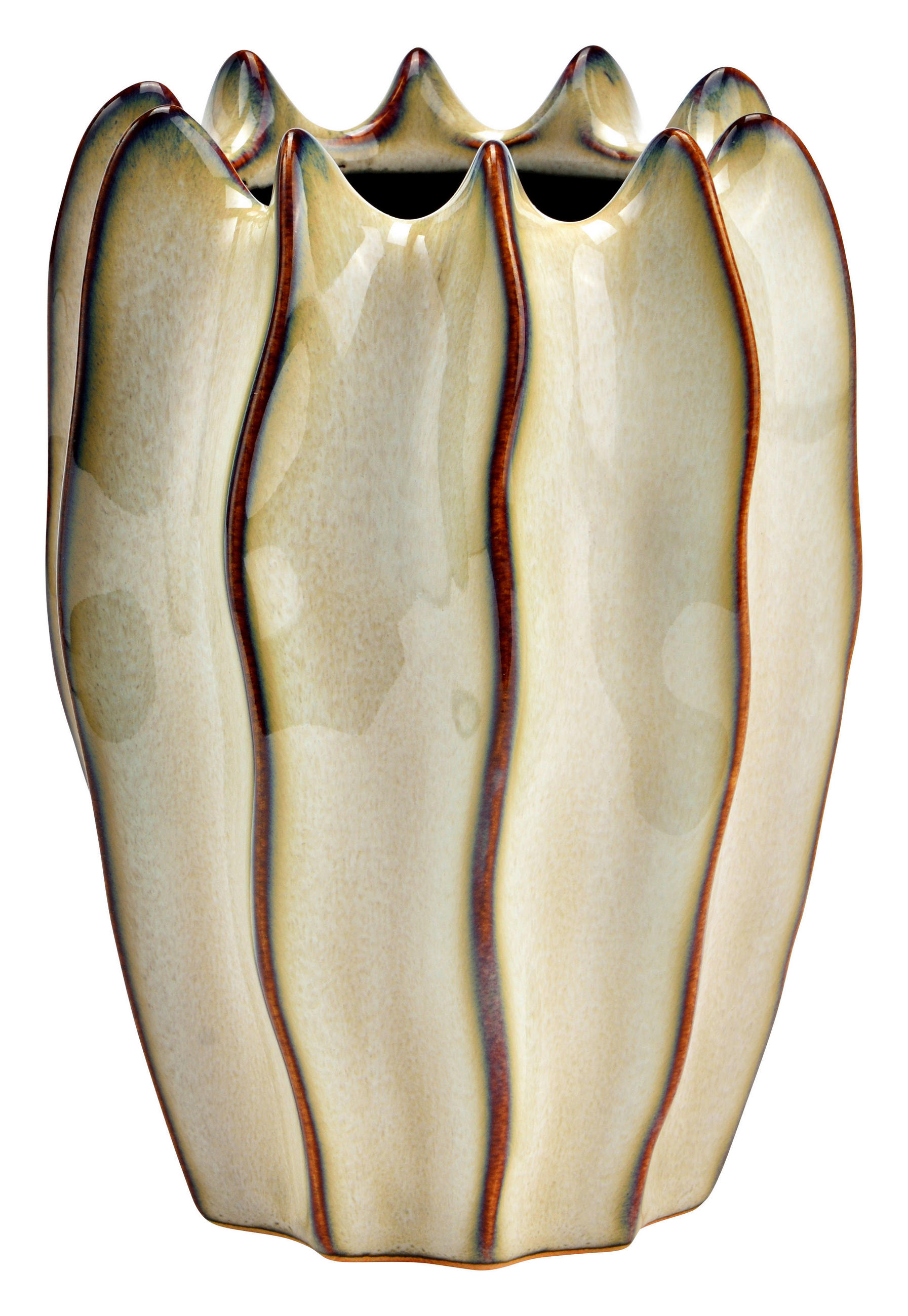 XXXLutz Vase Beige 12x17x12 cm