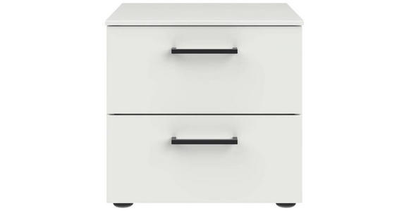 NACHTSCHRANK 42/41/41 cm - Schwarz/Weiß, Design, Holzwerkstoff/Kunststoff (42/41/41cm) - Novel