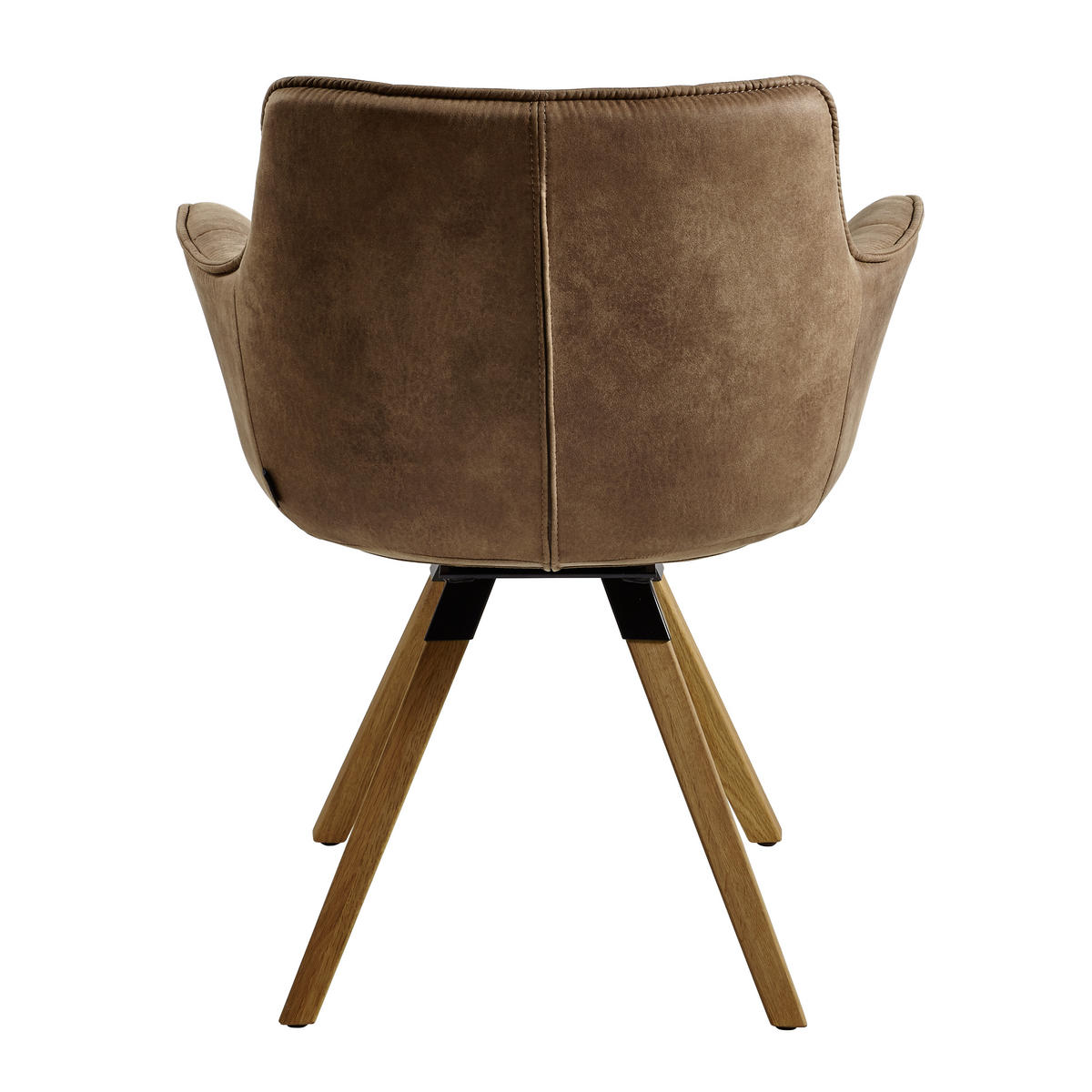 ARMLEHNSTUHL  in Mikrofaser  - Schlammfarben/Eichefarben, Design, Holz/Textil (67/85/60cm) - Musterring