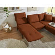 ECKSOFA  in Flachgewebe Kupferfarben  255-365/175-224 cm  - Schwarz/Kupferfarben, Design, Textil/Metall (255-365/175-224cm) - Dieter Knoll