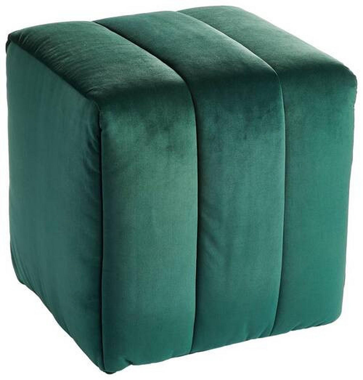 HOCKER in Textil Grün  - Grün, Design, Textil (43/50/43cm) - Novel