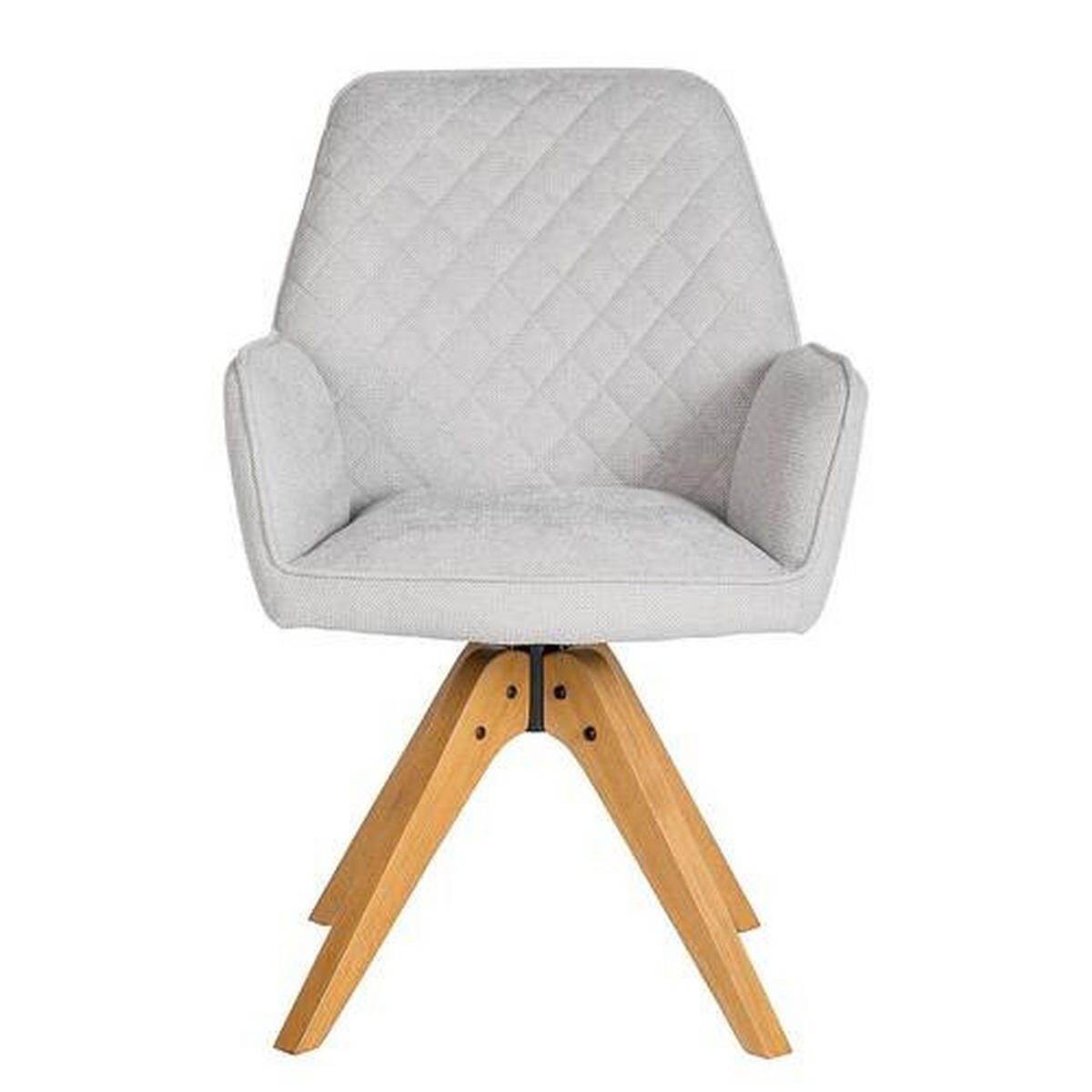 ARMLEHNSTUHL in Holz, Textil Grau, Eichefarben  - Eichefarben/Grau, MODERN, Holz/Textil (59/88/63cm) - home24