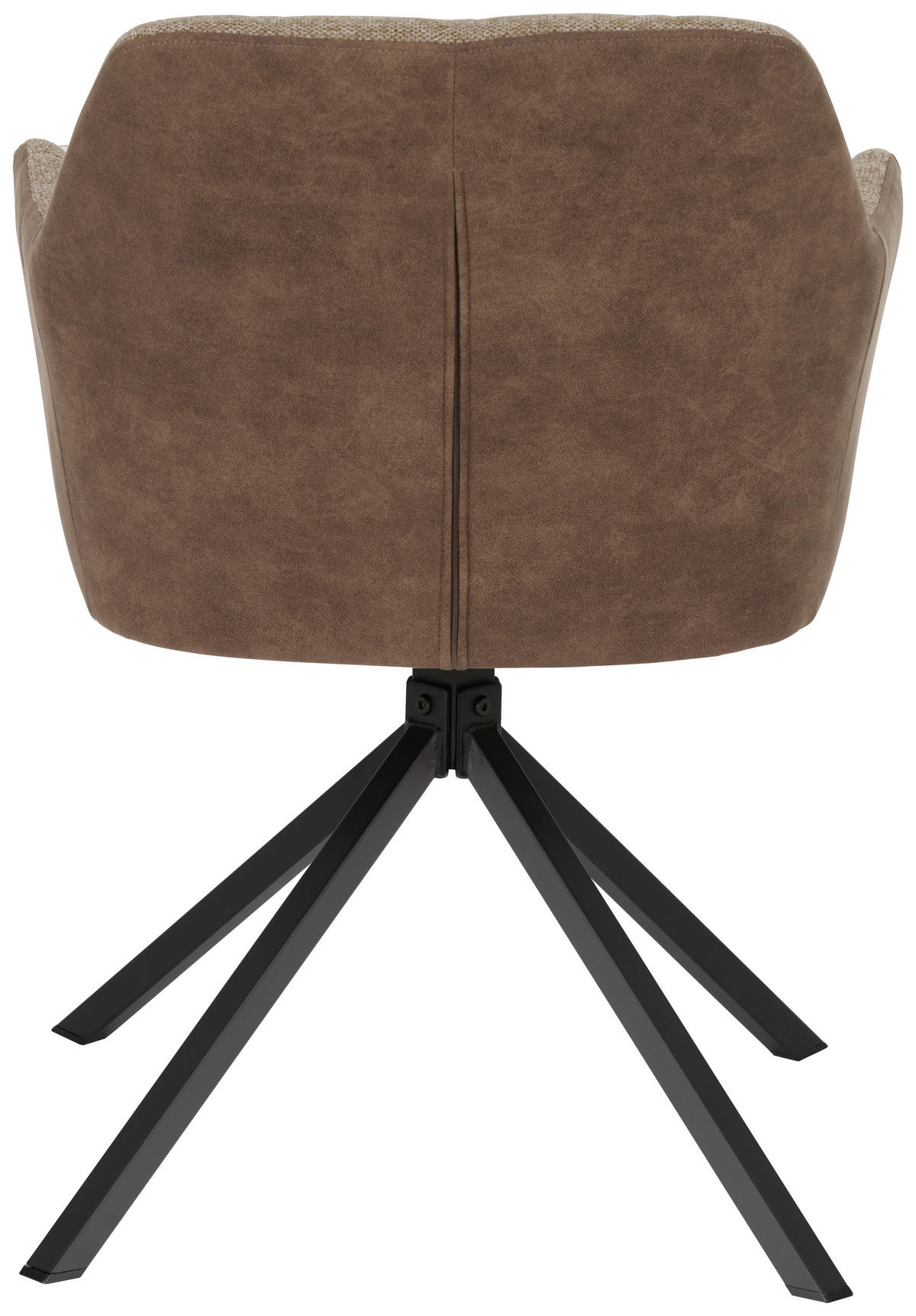 ARMLEHNSTUHL  in Stahl Webstoff, Mikrofaser  - Beige/Schwarz, MODERN, Textil/Metall (56/81/60,5cm) - MID.YOU