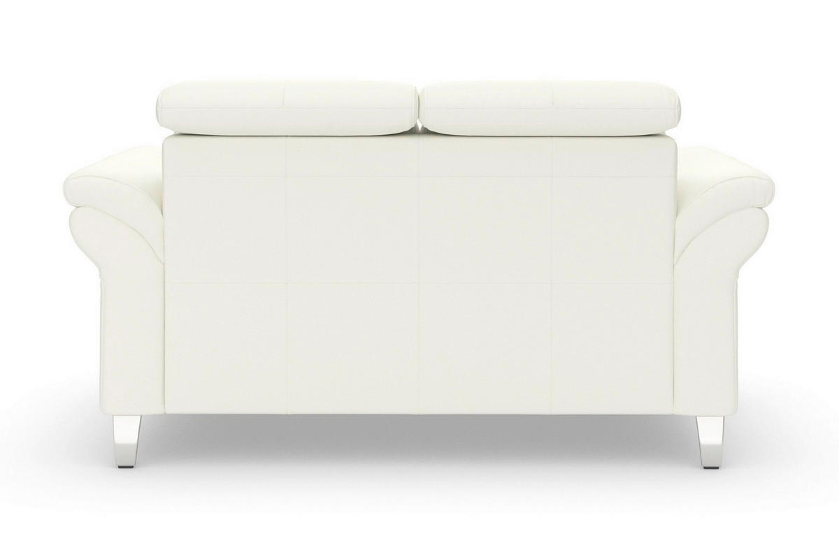 2-SITZER-SOFA 156/84/93 cm ARNGAST E in Echtleder Weiß   - Chromfarben/Weiß, Basics, Leder/Metall (156/84/93cm) - Sit & More
