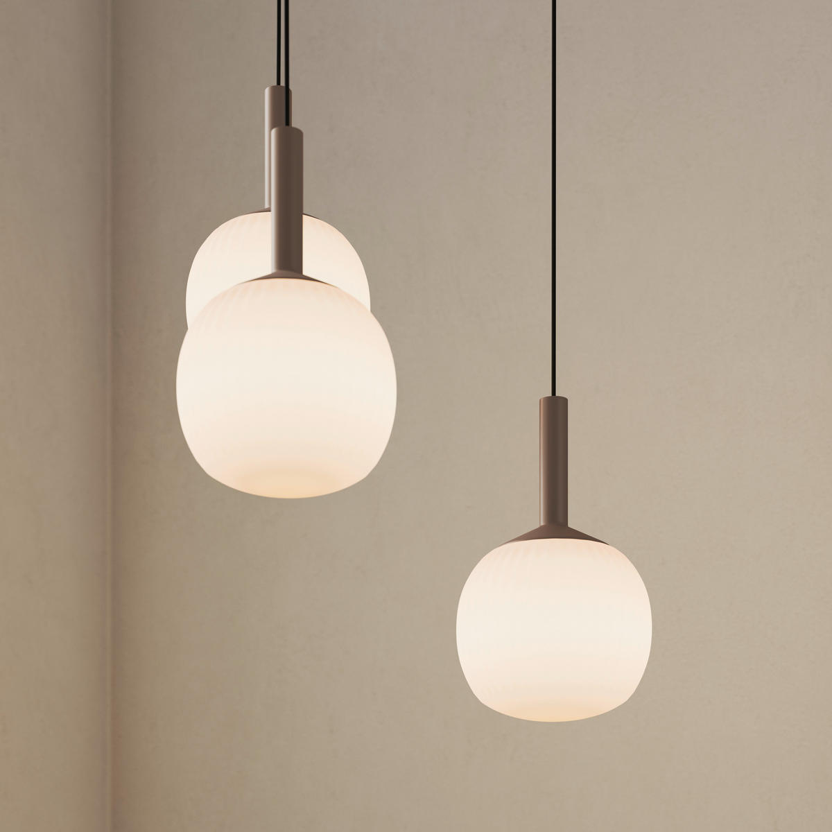 LED-HÄNGELEUCHTE 43/150 cm    - Weiss, Design, Glas/Metall (43/150cm) - Novel