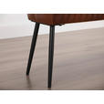 SITZBANK 107/54/32 cm Echtleder Braun, Schwarz  - Schwarz/Braun, LIFESTYLE, Leder/Metall (107/54/32cm) - Landscape
