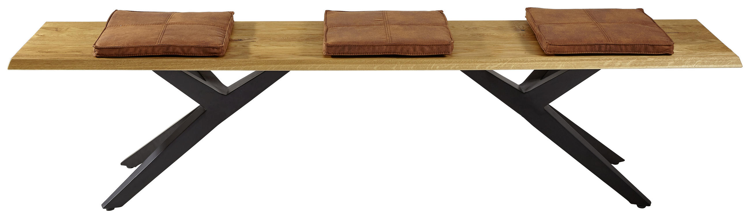 Thumbnail - Musterring Sitzbank Tamina, Schwarz, Eiche, Holz, Eiche, massiv, 1-Sitzer, 200x46x40 cm, in verschiedenen Holzarten erhä...