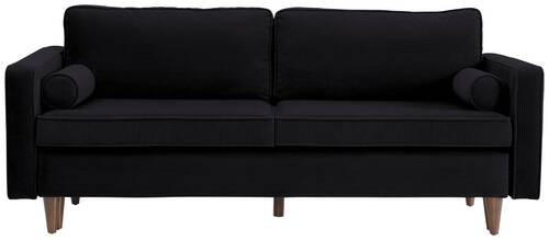 SCHLAFSOFA Cord Anthrazit  - Anthrazit/Buchefarben, MODERN, Holz/Textil (208/78/96cm) - Livetastic
