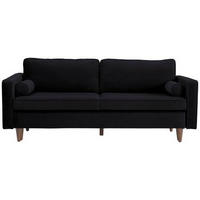 SCHLAFSOFA Cord Anthrazit  - Anthrazit/Buchefarben, MODERN, Holz/Textil (208/78/96cm) - Livetastic