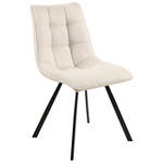 STUHL Leinenoptik Beige, Schwarz  - Beige/Schwarz, Design, Textil/Metall (47/61/86cm) - Xora