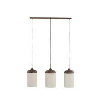 HÄNGELEUCHTE Dania 90/22/32 cm   - Braun, Design, Textil/Metall (90/22/32cm) - Light & Living