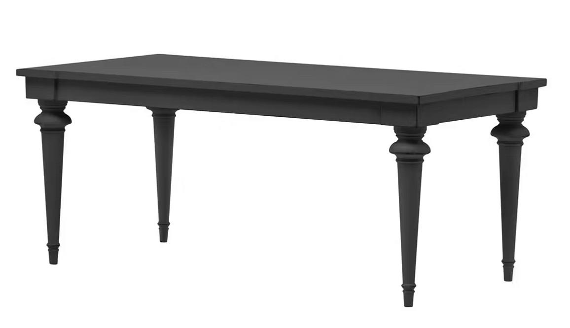 ESSTISCH Pinie massiv rechteckig Schwarz  - Schwarz, LIFESTYLE, Holz (182/76/90cm) - Livetastic