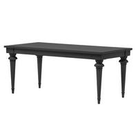 ESSTISCH Pinie massiv rechteckig Schwarz  - Schwarz, LIFESTYLE, Holz (182/76/90cm) - Livetastic