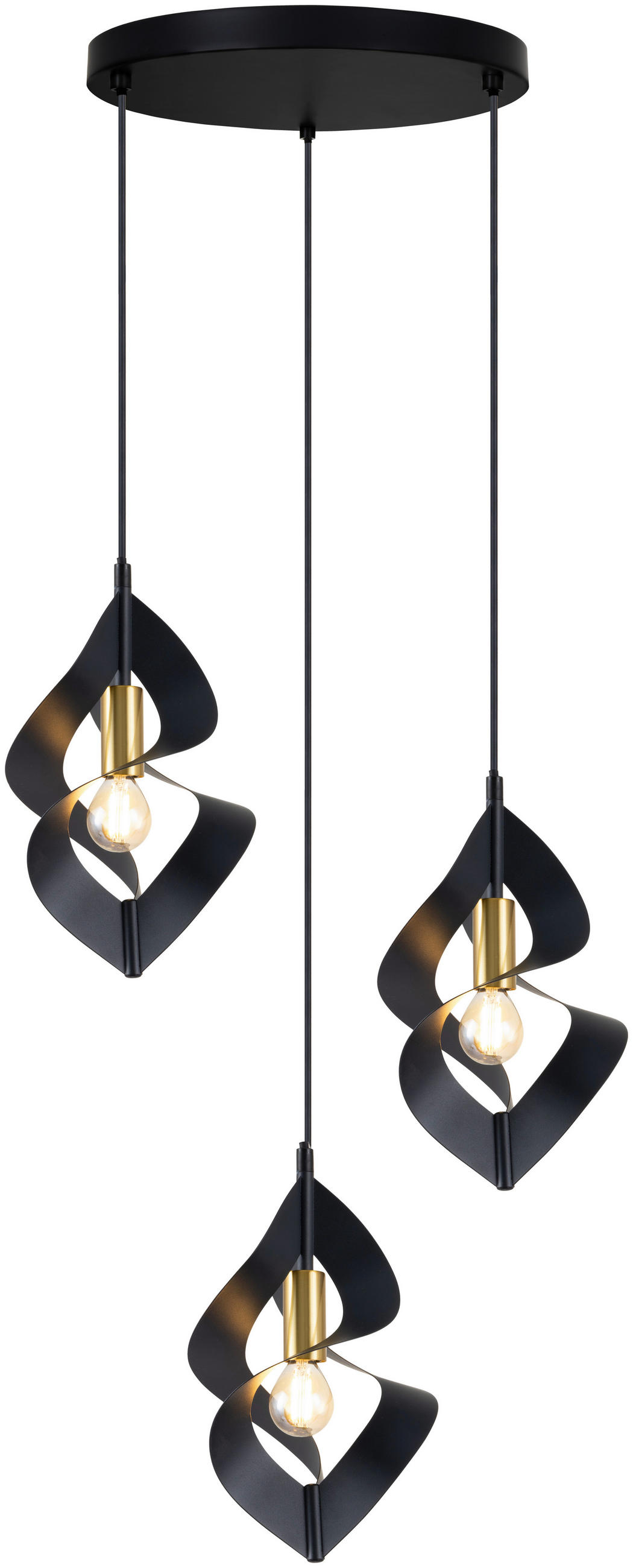 HÄNGELEUCHTE 41/120 cm   - Goldfarben/Schwarz, Design, Metall (41/120cm) - Collet's Monde