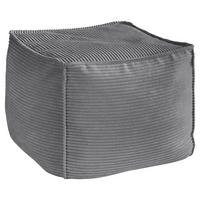 POUF Cord 66/40/66 cm  - Dunkelgrau, KONVENTIONELL, Textil (66/40/66cm) - Hom`in
