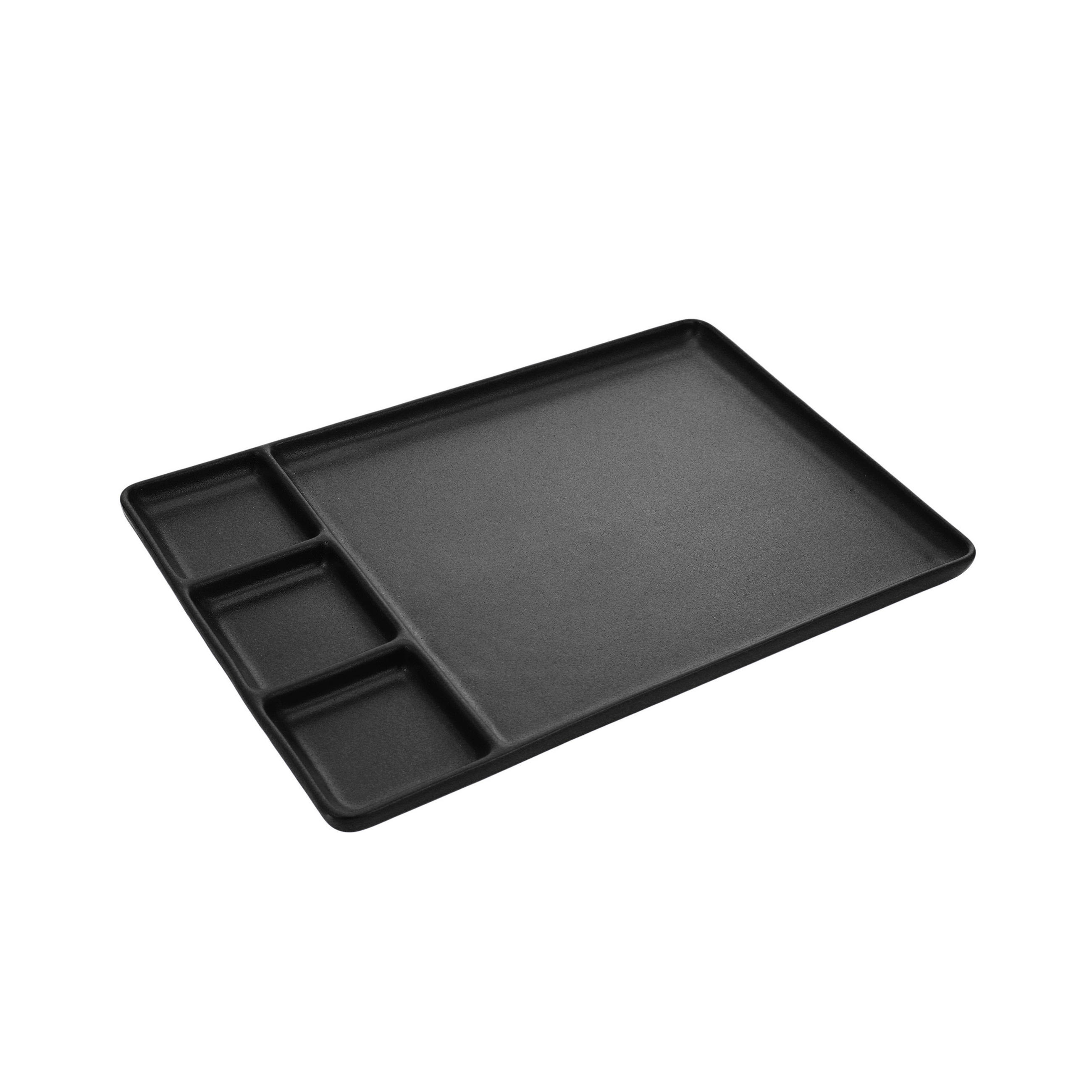 SERVIERPLATTE RAW 32 cm  - Schwarz, Basics, Keramik (32cm) - Aida