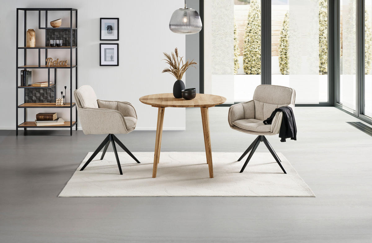 ESSTISCH in Holz 90/90/75 cm  - Wildeiche, Natur, Holz (90/90/75cm) - Livetastic