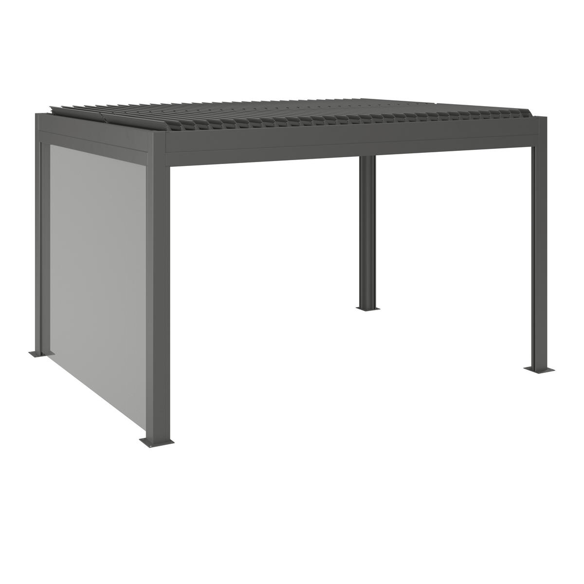PAVILLON-ROLLO   - Anthrazit/Grau, MODERN, Textil/Metall (268,7/215,5cm) - Amatio