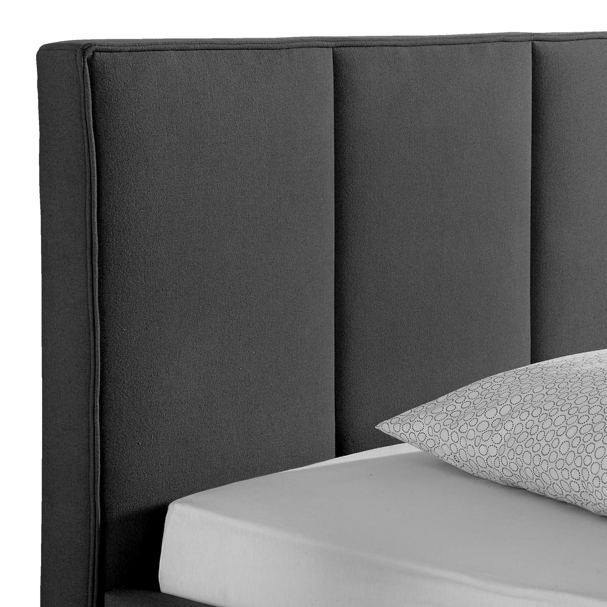 POLSTERBETT 180/200 cm,  in Anthrazit,  - Anthrazit/Schwarz, MODERN, Holz/Textil (180/200cm) - Livetastic