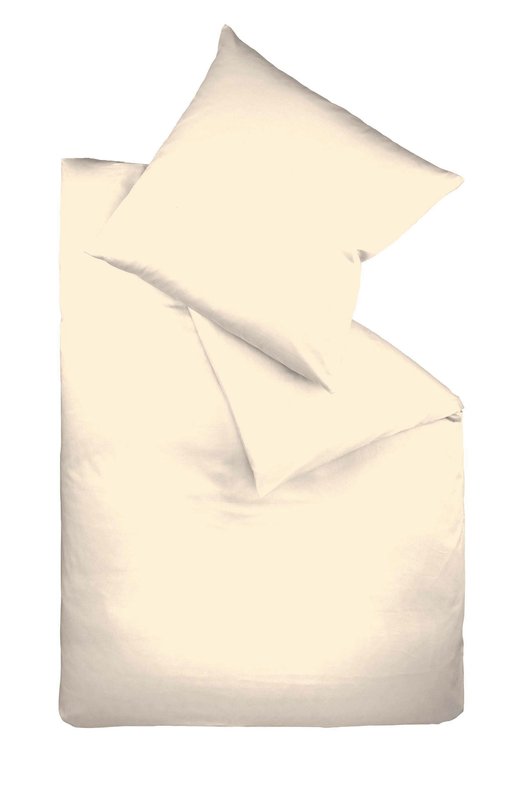 BETTWÄSCHE 155/200 cm Satin  - Creme, Basics, Textil (155/200cm) - Fleuresse