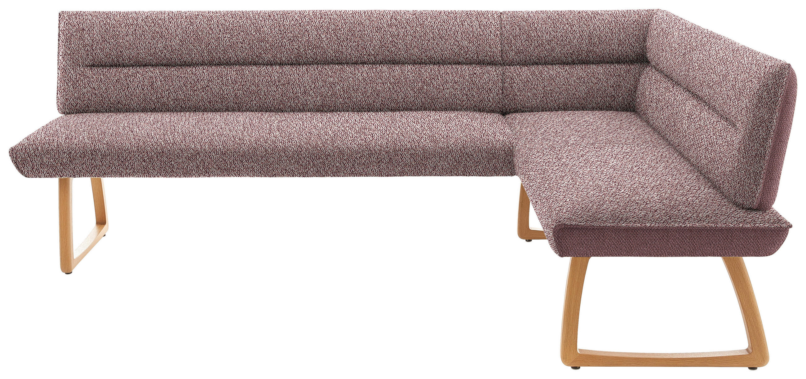 ECKBANK 237/162 cm  in Altrosa  - Eichefarben/Altrosa, Design, Holz/Textil (237/162cm) - Koinor