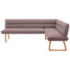 ECKBANK in Holz, Textil Altrosa  - Eichefarben/Altrosa, Design, Holz/Textil (237/162cm) - Koinor
