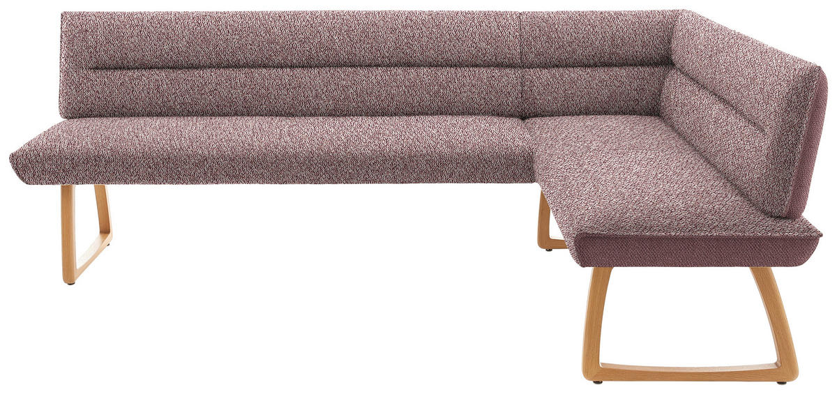 ECKBANK 237/162 cm  in Altrosa  - Eichefarben/Altrosa, Design, Holz/Textil (237/162cm) - Koinor